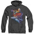 STAR TREK/TNG 25 - ADULT HEATHER HOODIE - BLACK