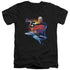 STAR TREK/TNG 25 - S/S ADULT V-NECK 30/1 - BLACK