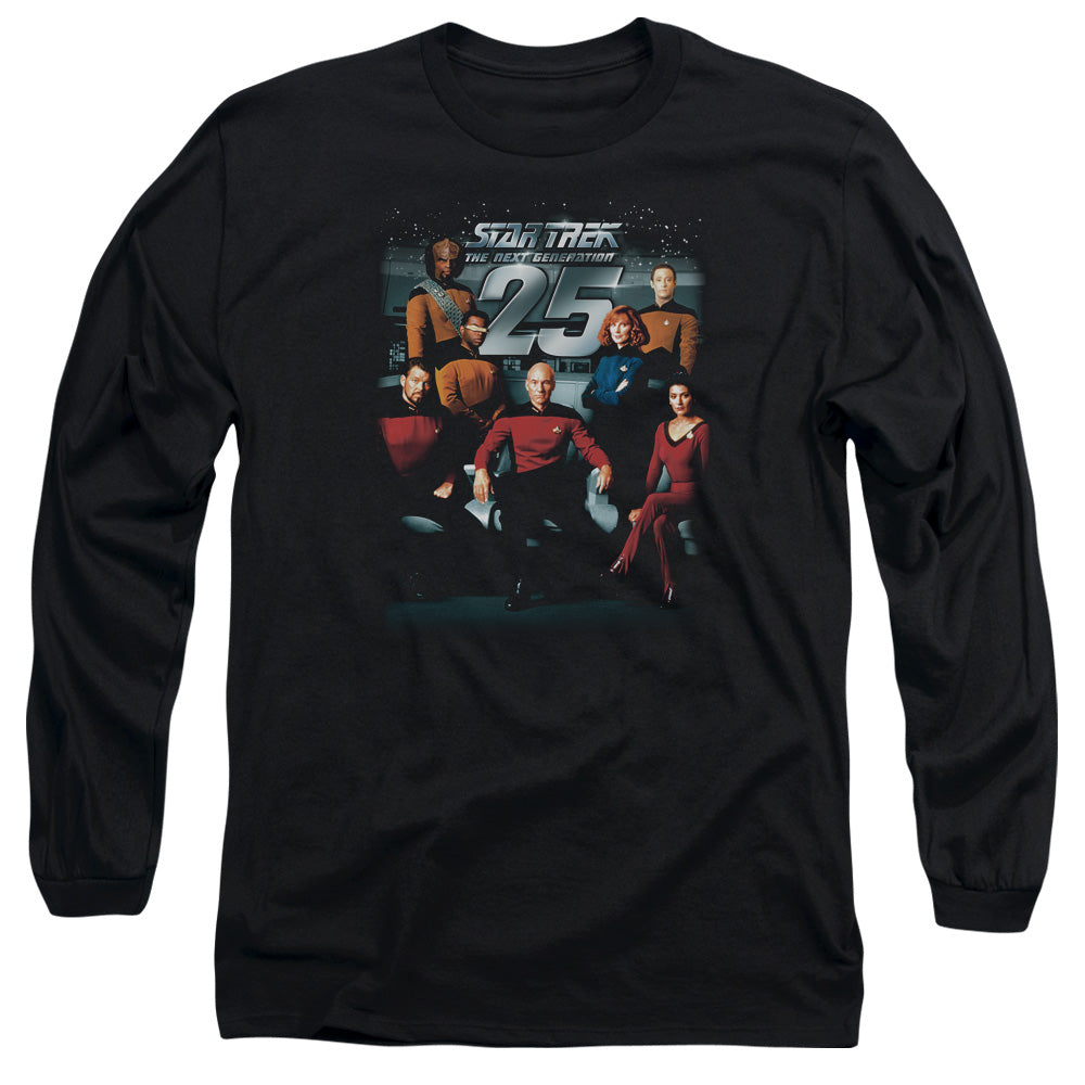 STAR TREK/25TH ANNIVERSARY CREW - L/S ADULT 18/1 - BLACK