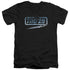 STAR TREK/TNG 25 ENTERPRISE - S/S ADULT V-NECK 30/1 - BLACK