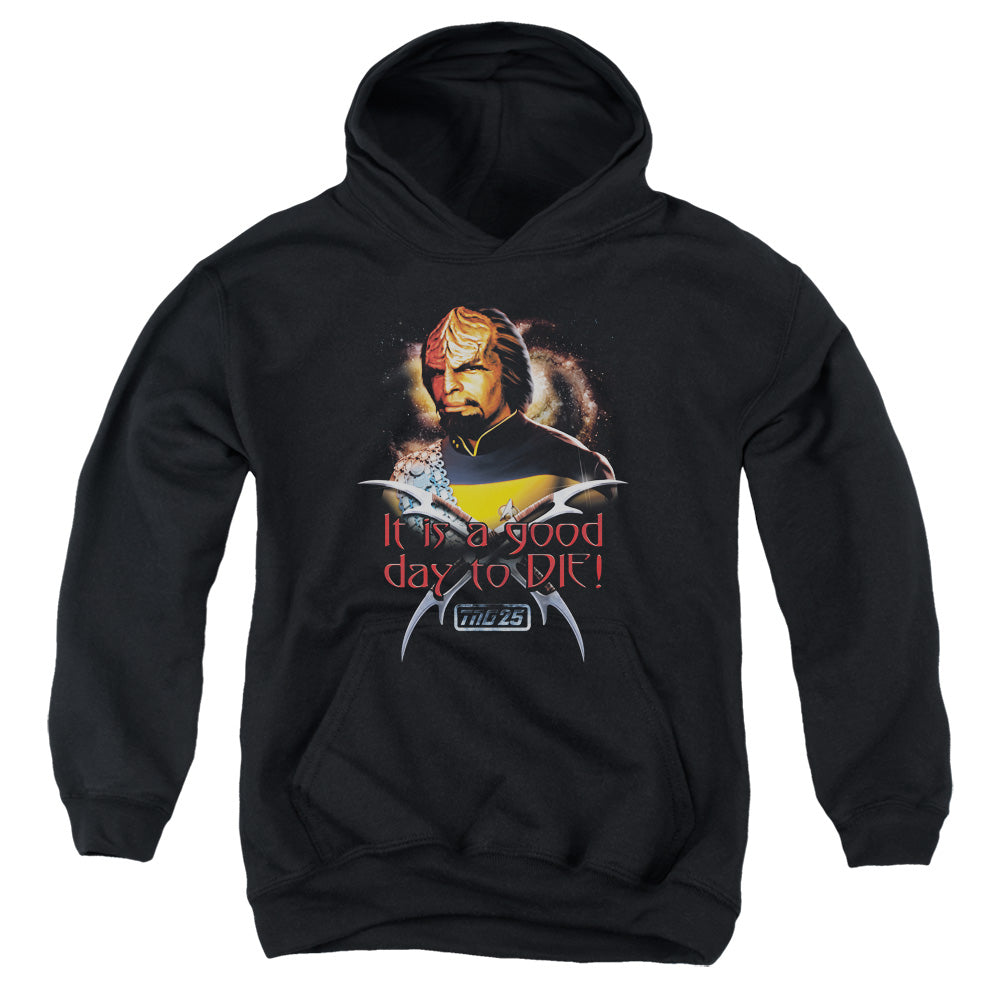 STAR TREK/GOOD DAY TO DIE - YOUTH PULLOVER HOODIE - BLACK