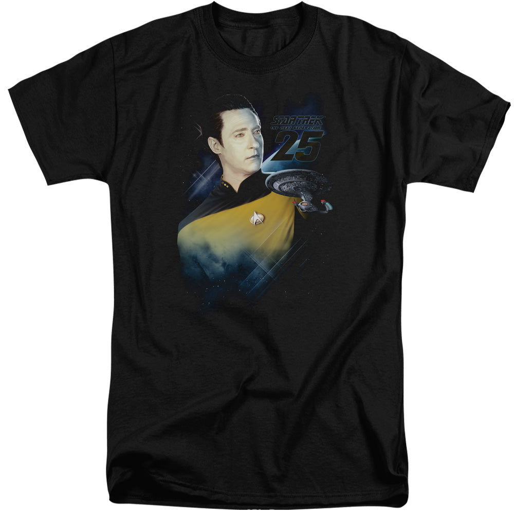 STAR TREK/DATA 25TH - S/S ADULT TALL 18/1 - BLACK