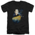STAR TREK/DATA 25TH - S/S ADULT V-NECK 30/1 - BLACK