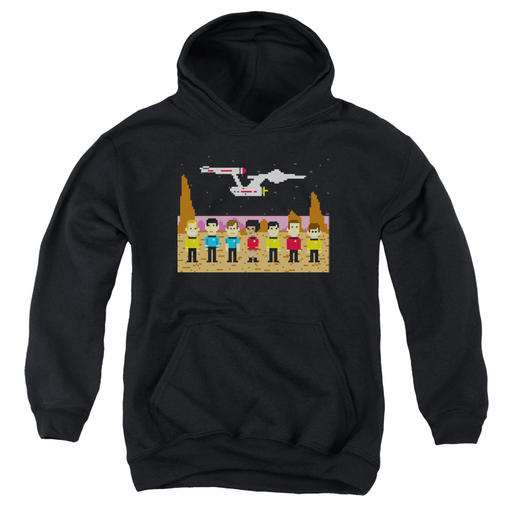 STAR TREK/TOS TREXEL CREW - YOUTH PULLOVER HOODIE - BLACK