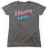 HAPPY DAYS/HAPPY DAYS LOGO - S/S WOMENS TEE - CHARCOAL