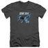 STAR TREK/THE FINAL FRONTIER - S/S ADULT V-NECK 30/1 - CHARCOAL