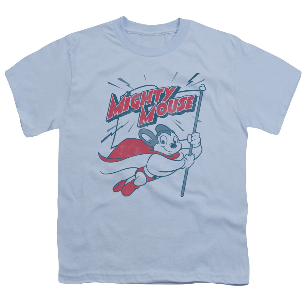 MIGHTY MOUSE/MIGHTY FLAG - S/S YOUTH 18/1 - LIGHT BLUE