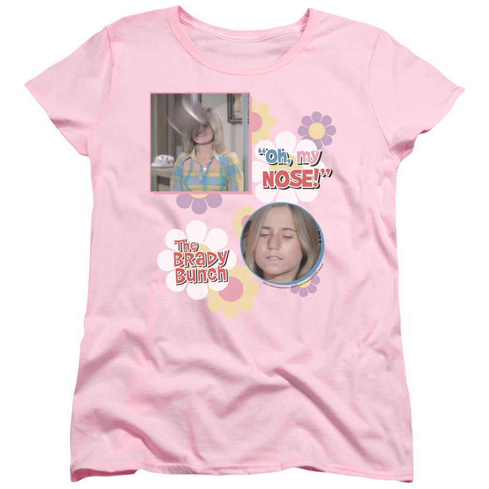 BRADY BUNCH/OH, MY NOSE! - S/S WOMENS TEE - PINK