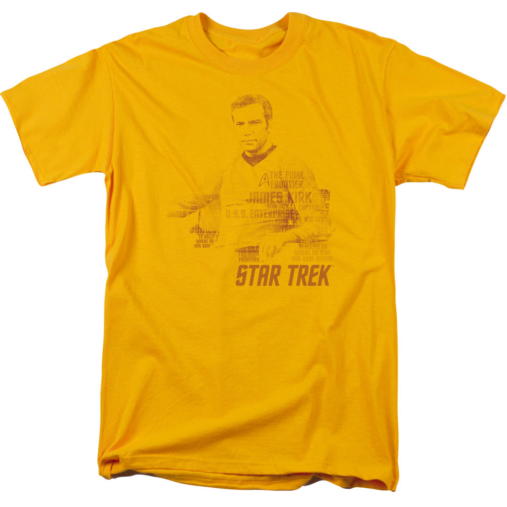 STAR TREK/KIRK WORDS - S/S ADULT 18/1 - GOLD