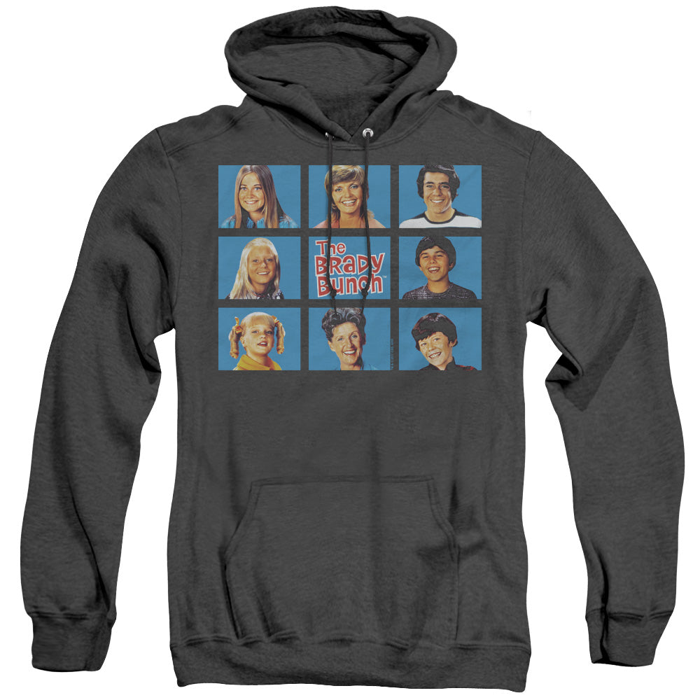 BRADY BUNCH/FRAMED - ADULT HEATHER HOODIE - BLACK