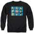 BRADY BUNCH/FRAMED - ADULT CREWNECK SWEATSHIRT - BLACK