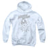MIGHTY MOUSE/BURSTING OUT - YOUTH PULLOVER HOODIE - WHITE