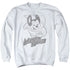 MIGHTY MOUSE/MIGHTY SKETCH - ADULT CREWNECK SWEATSHIRT - WHITE