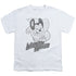 MIGHTY MOUSE/MIGHTY SKETCH - S/S YOUTH 18/1 - WHITE