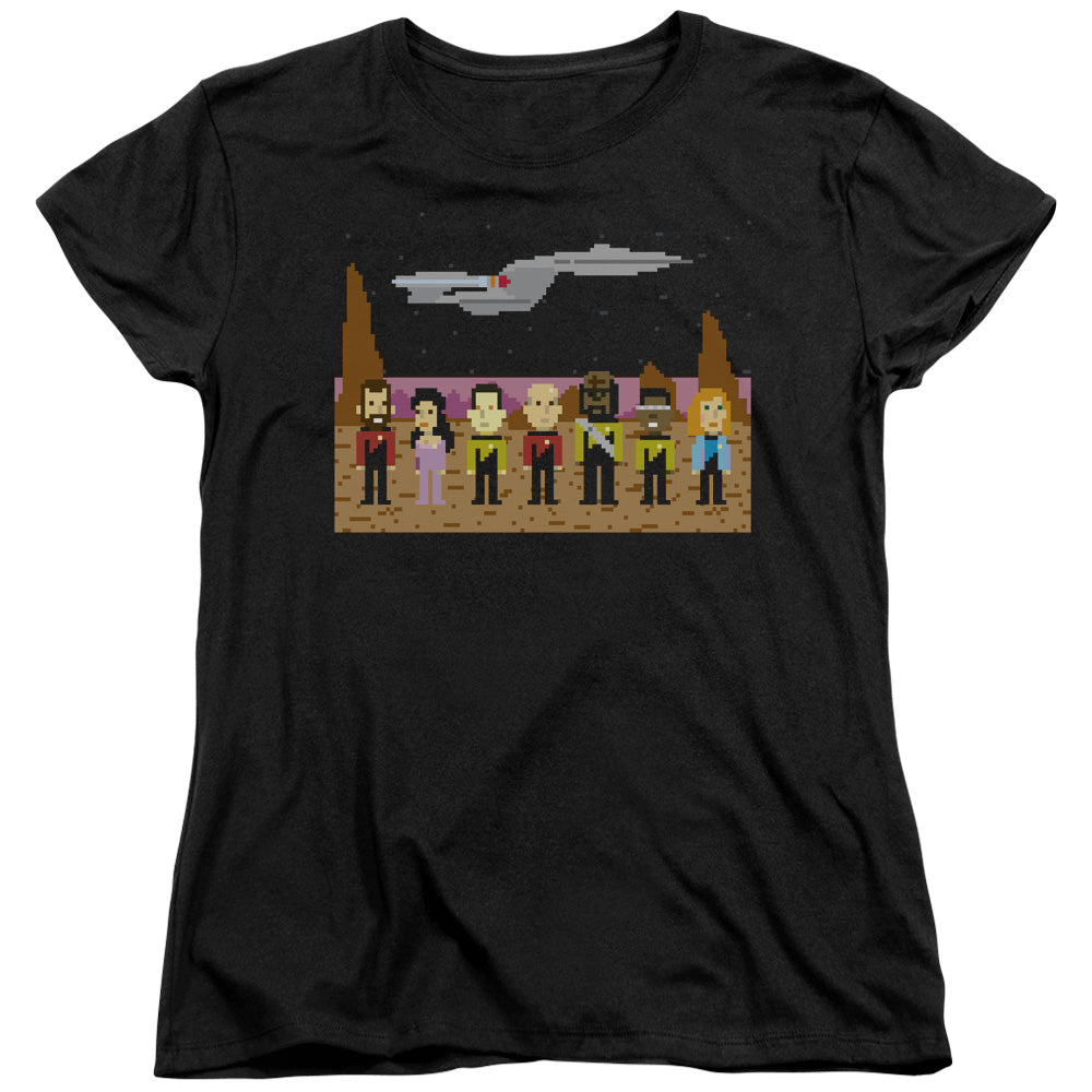 STAR TREK/TNG TREXEL CREW - S/S WOMENS TEE - BLACK