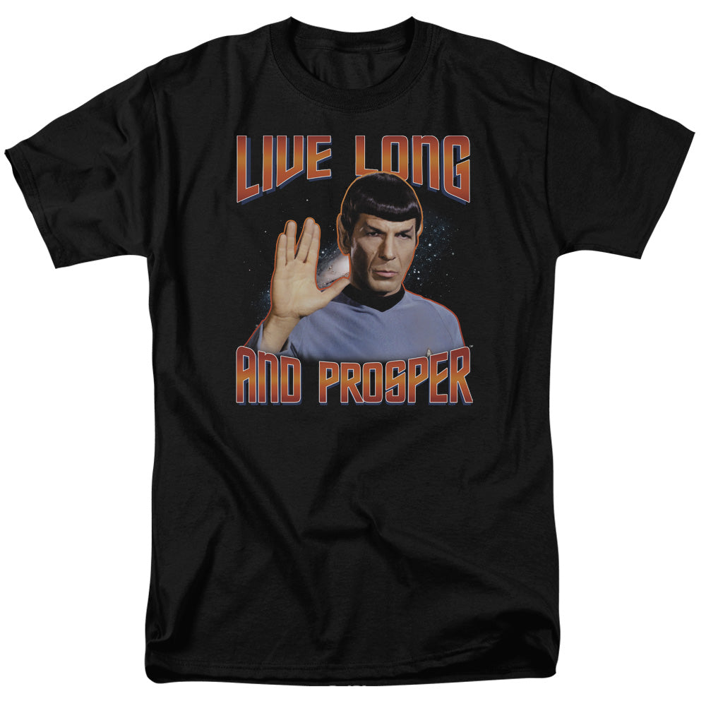 ST ORIGINAL/LIVE LONG AND PROSPER - S/S ADULT 18/1 - BLACK