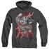 MIGHTY MOUSE/MIGHTY STORM - ADULT HEATHER HOODIE - BLACK