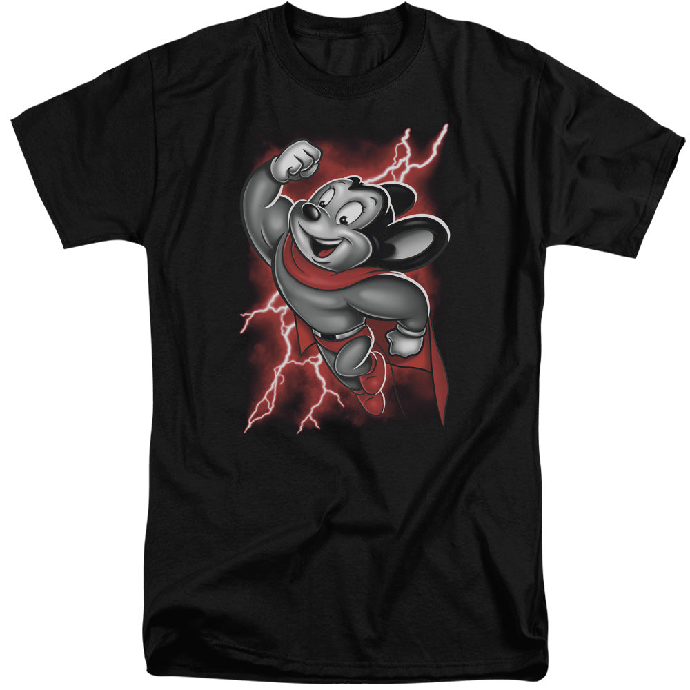 MIGHTY MOUSE/MIGHTY STORM - S/S ADULT TALL 18/1 - BLACK