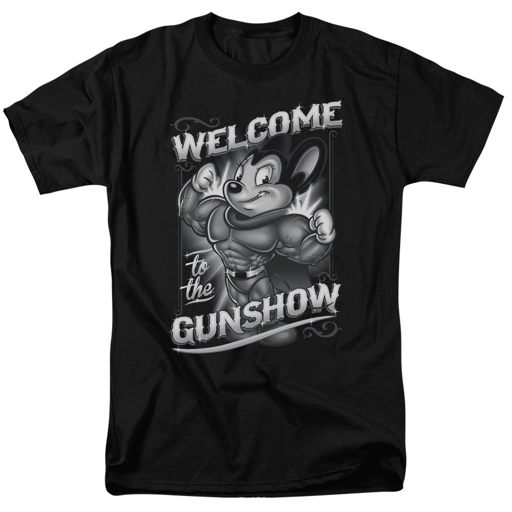 MIGHTY MOUSE/MIGHTY GUNSHOW - S/S ADULT 18/1 - BLACK