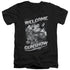 MIGHTY MOUSE/MIGHTY GUNSHOW - S/S ADULT V-NECK 30/1 - BLACK