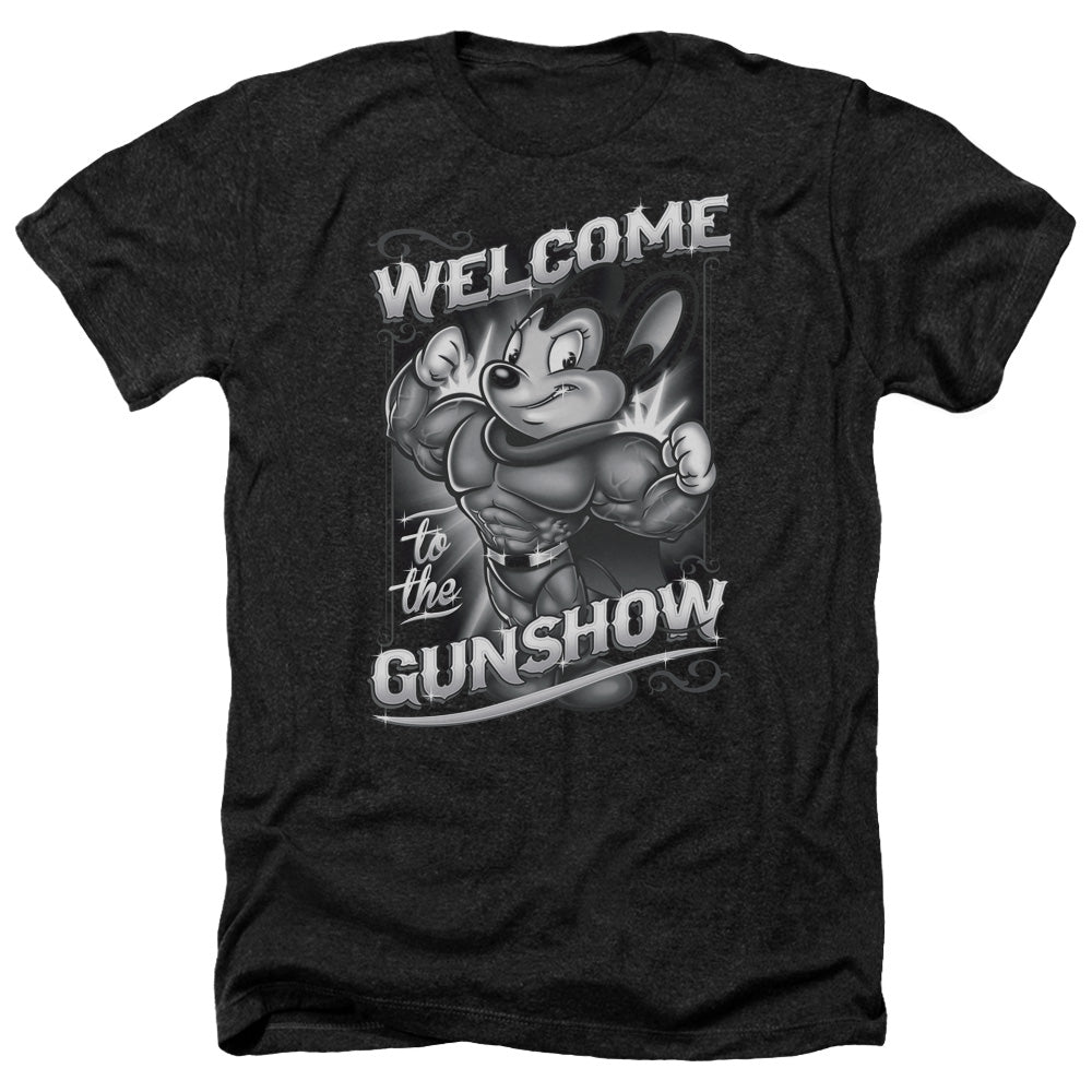 MIGHTY MOUSE/MIGHTY GUNSHOW - ADULT HEATHER - BLACK