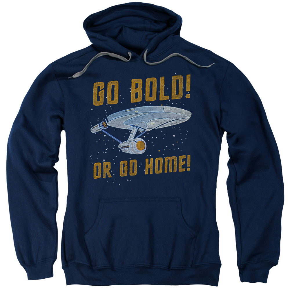 STAR TREK/GO BOLD - ADULT PULLOVER HOODIE - NAVY