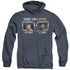 ST ORIGINAL/KNOW YOUR SPOCK - ADULT HEATHER HOODIE - NAVY
