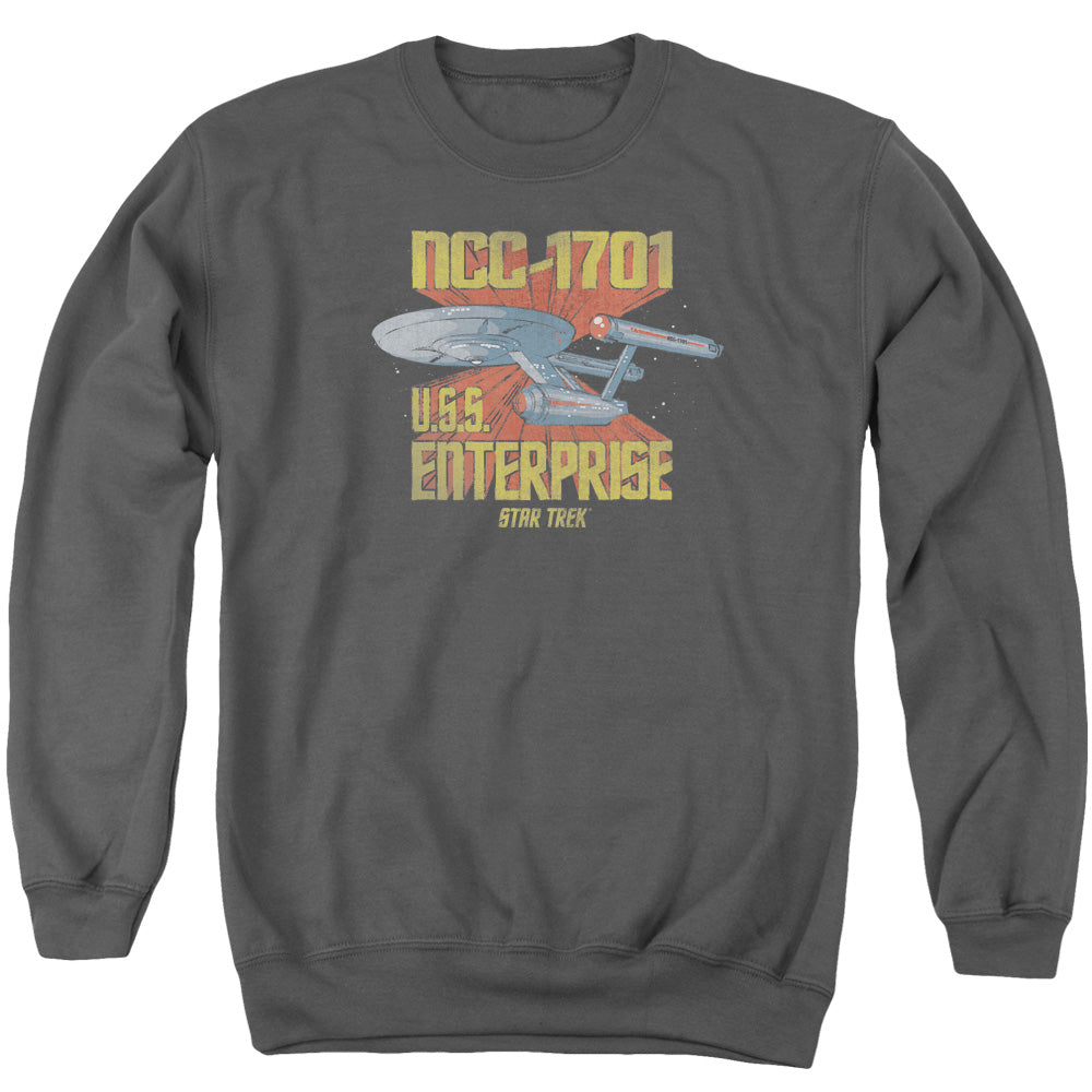 STAR TREK/NCC1701 - ADULT CREWNECK SWEATSHIRT - CHARCOAL