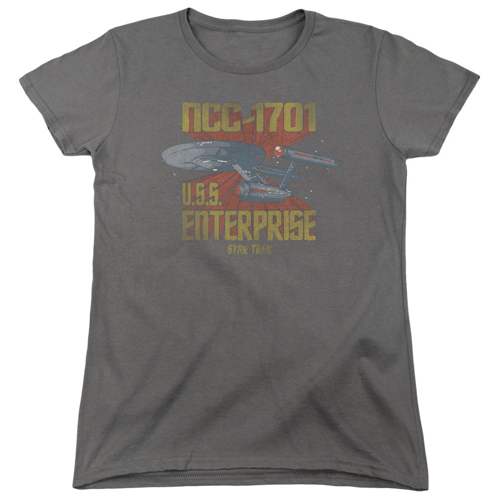 STAR TREK/NCC1701 - S/S WOMENS TEE - CHARCOAL