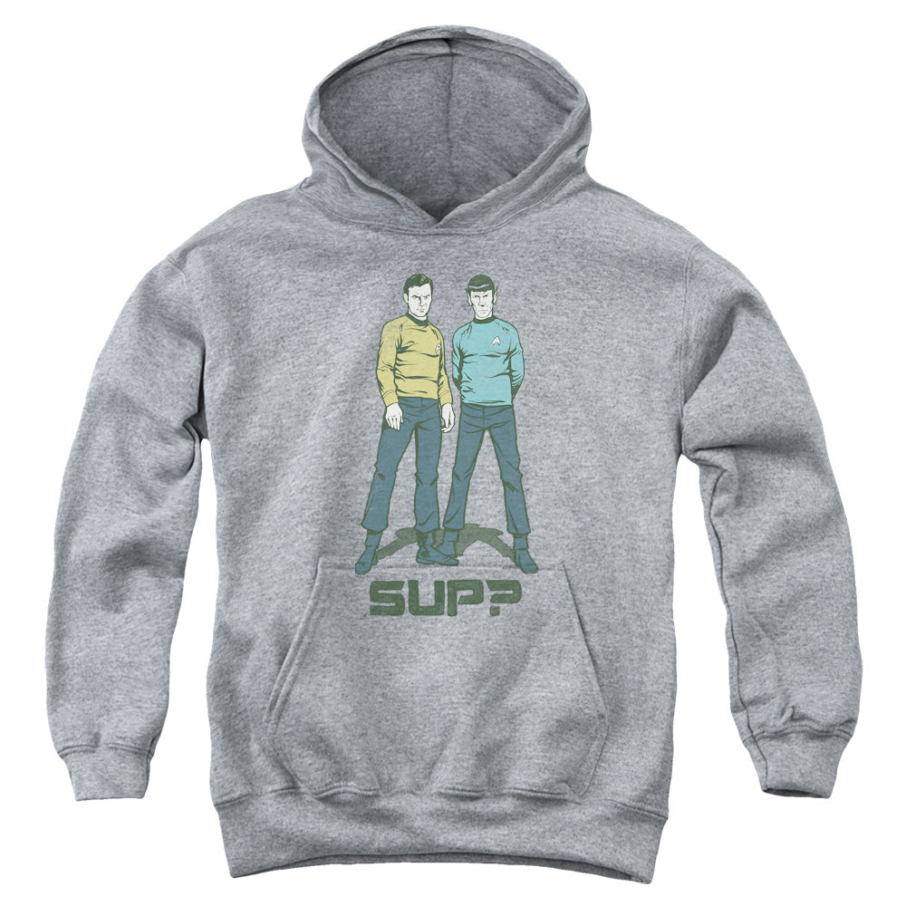 STAR TREK/SUP - YOUTH PULLOVER HOODIE - ATHLETIC HEATHER