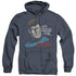 STAR TREK/HES DEAD JIM - ADULT HEATHER HOODIE - NAVY