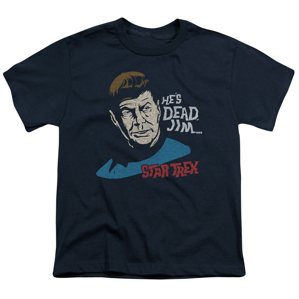 STAR TREK/HES DEAD JIM - S/S YOUTH 18/1 - NAVY