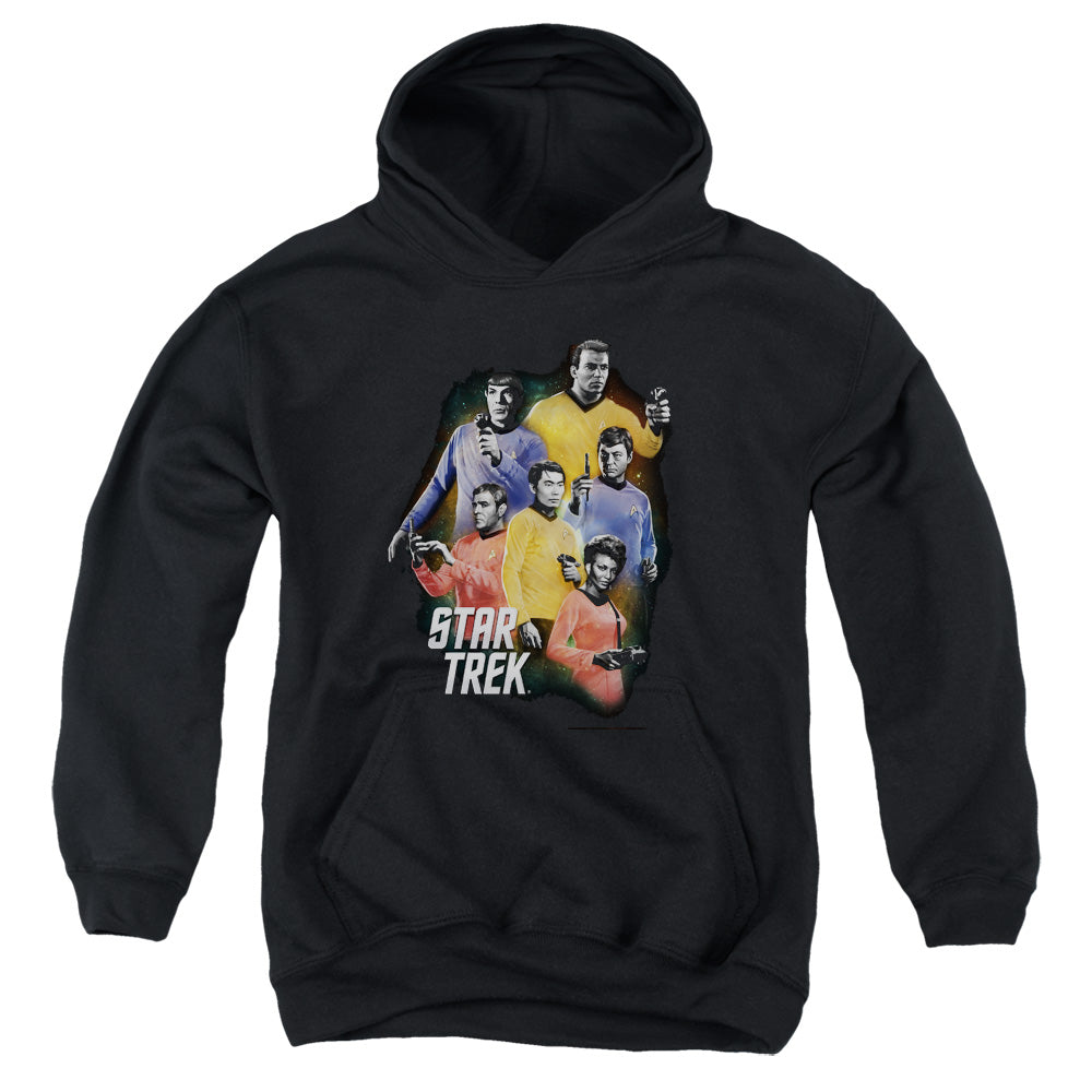 STAR TREK/GALAXY GLOW - YOUTH PULLOVER HOODIE - BLACK