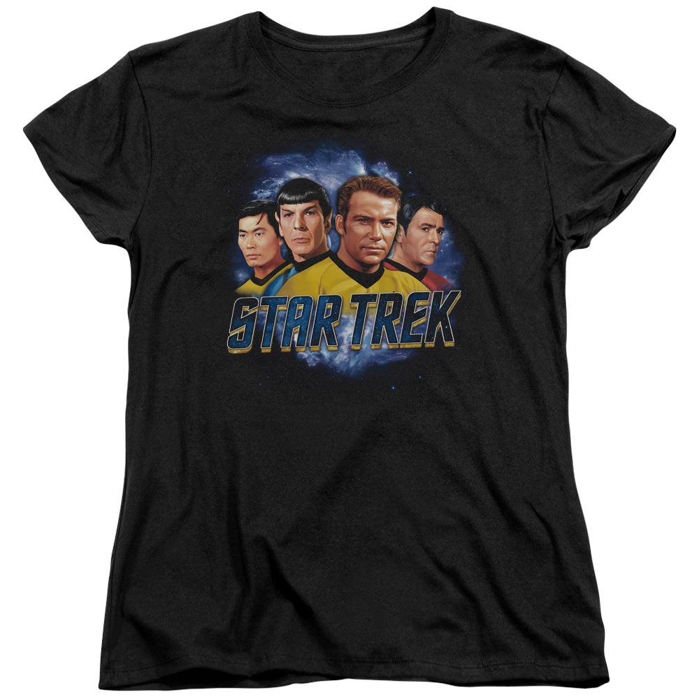STAR TREK/THE BOYS - S/S WOMENS TEE - BLACK