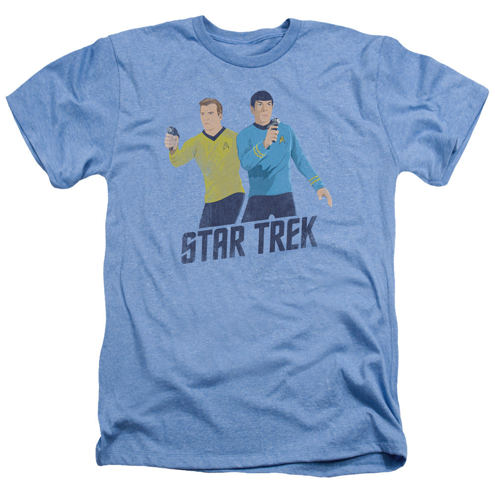 STAR TREK/PHASERS READY - ADULT HEATHER - LIGHT BLUE