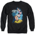 STAR TREK/AMONG THE STARS - ADULT CREWNECK SWEATSHIRT - BLACK