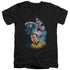STAR TREK/AMONG THE STARS - S/S ADULT V-NECK 30/1 - BLACK
