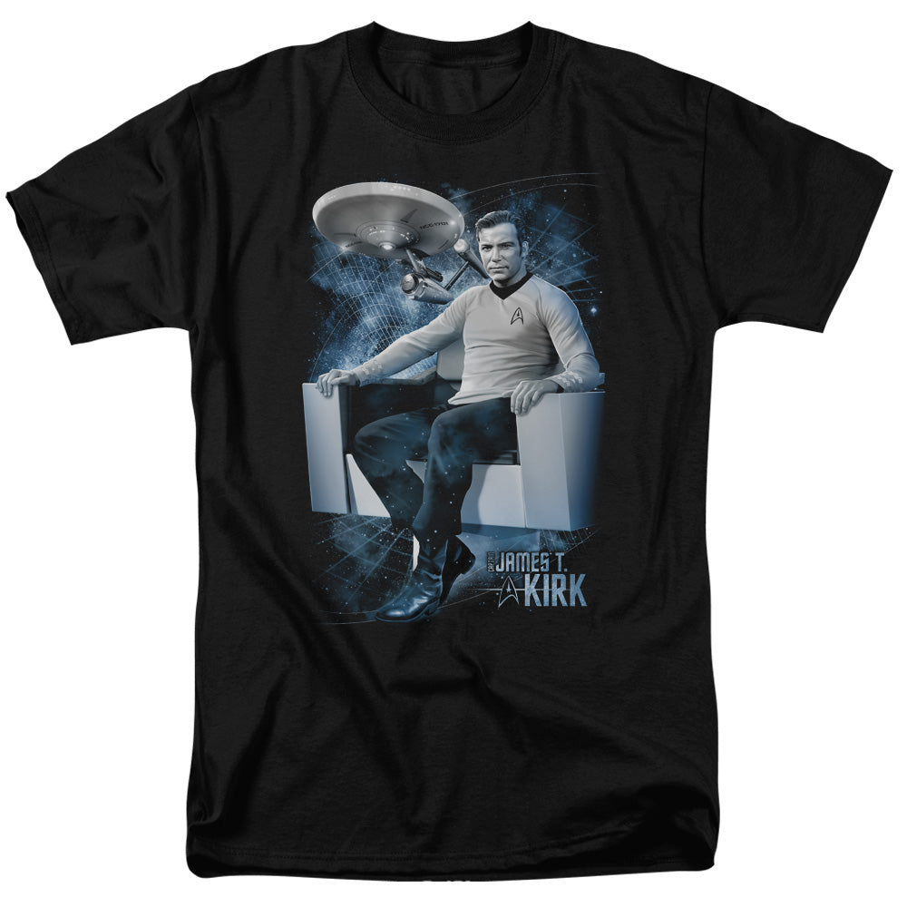 STAR TREK/CAPTAIN'S CHAIR - S/S ADULT 18/1 - BLACK