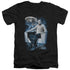 STAR TREK/CAPTAINS CHAIR - S/S ADULT V-NECK 30/1 - BLACK