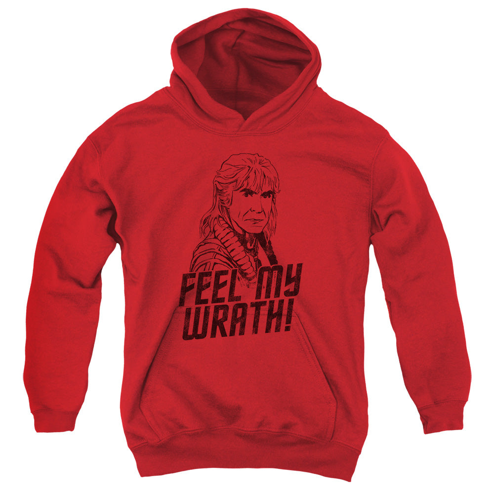 STAR TREK/MY WRATH - YOUTH PULLOVER HOODIE - RED