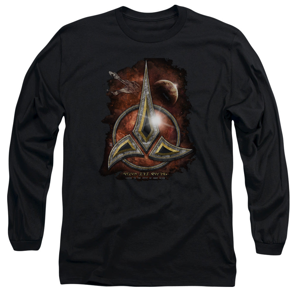 STAR TREK/KLINGON CREST - L/S ADULT 18/1 - BLACK