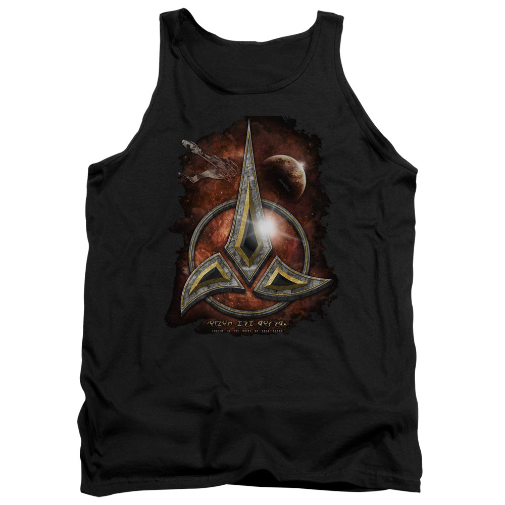 STAR TREK/KLINGON CREST - ADULT TANK - BLACK