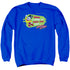 MIGHTY MOUSE/HERE I COME - ADULT CREWNECK SWEATSHIRT - ROYAL BLUE