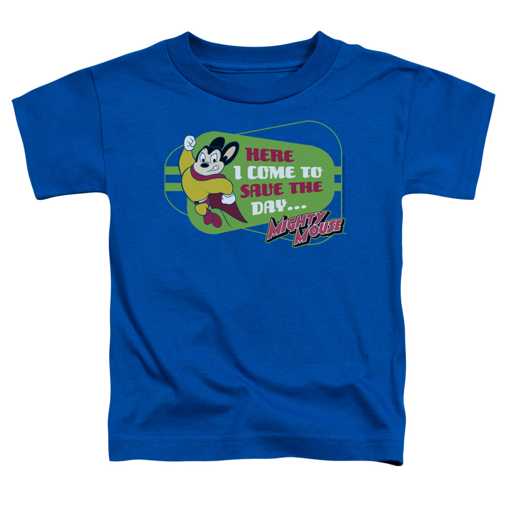 MIGHTY MOUSE/HERE I COME - S/S TODDLER TEE - ROYAL BLUE