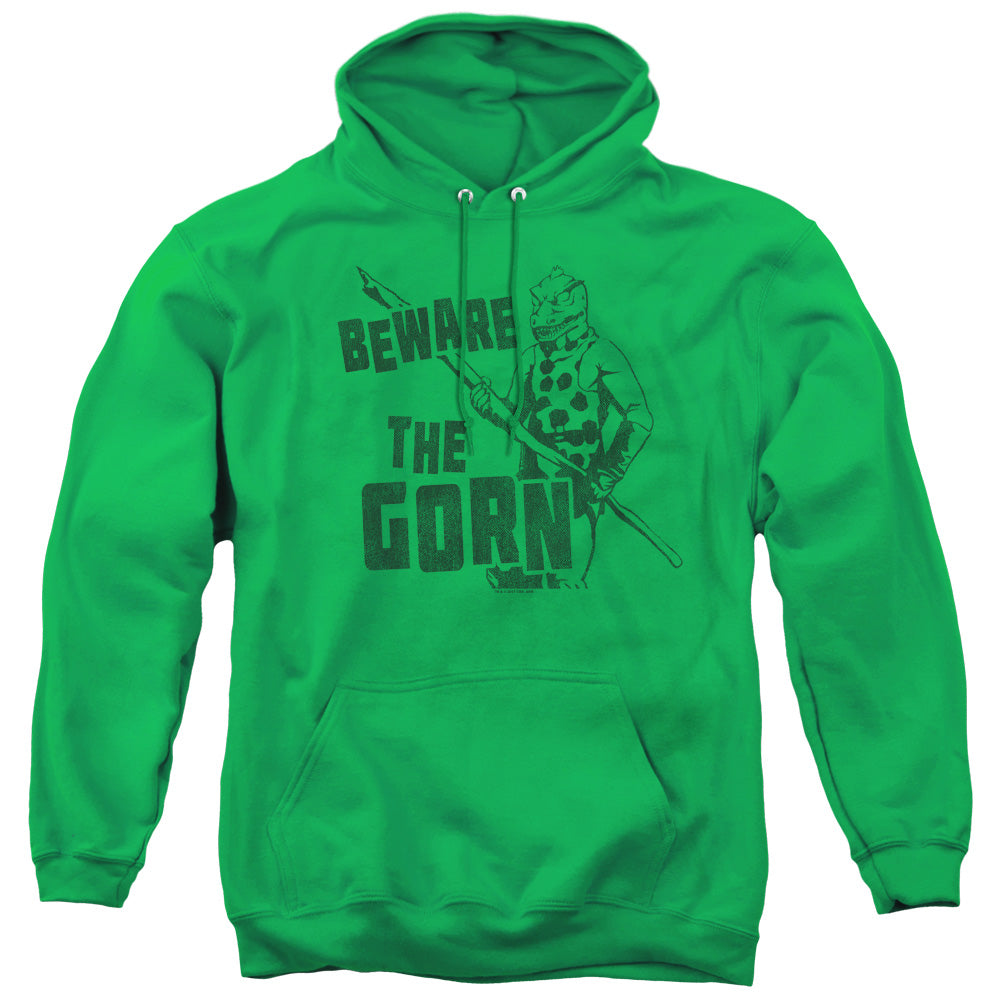 STAR TREK/BEWARE THE GORN - ADULT PULLOVER HOODIE - KELLY GREEN