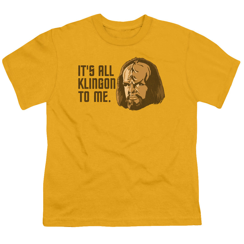 STAR TREK/ALL KLINGON - S/S YOUTH 18/1 - GOLD