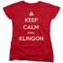 STAR TREK/CALM KLINGON - S/S WOMENS TEE - RED