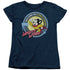 MIGHTY MOUSE/PLANET CHEESE - S/S WOMENS TEE - NAVY