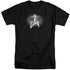 STAR TREK/GLOW LOGO - S/S ADULT TALL 18/1 - BLACK