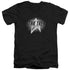 STAR TREK/GLOW LOGO - S/S ADULT V-NECK 30/1 - BLACK